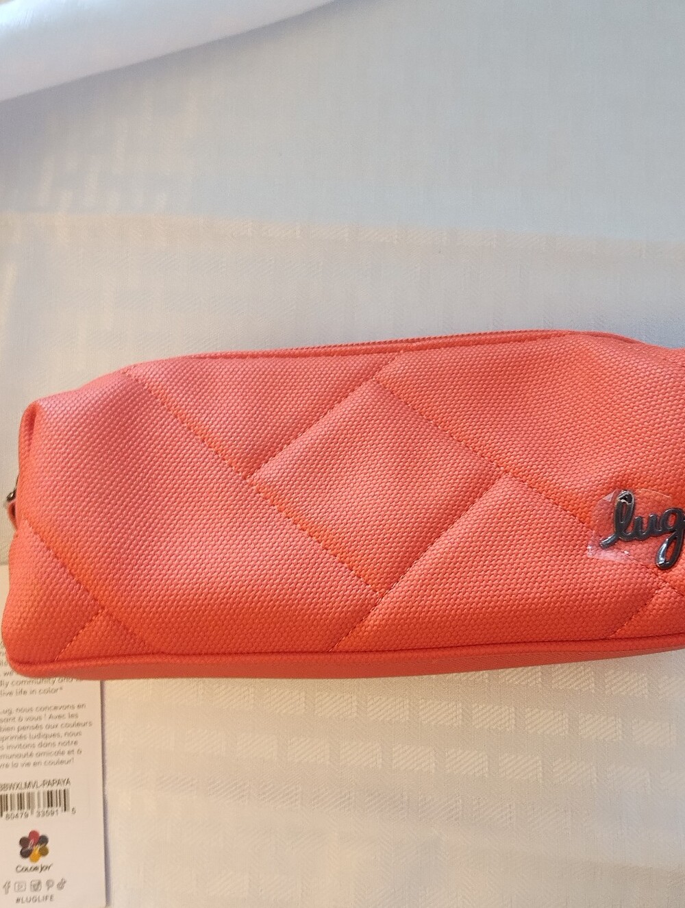 LUG JIB MATTE LUXE POUCH PAPAYA NWT